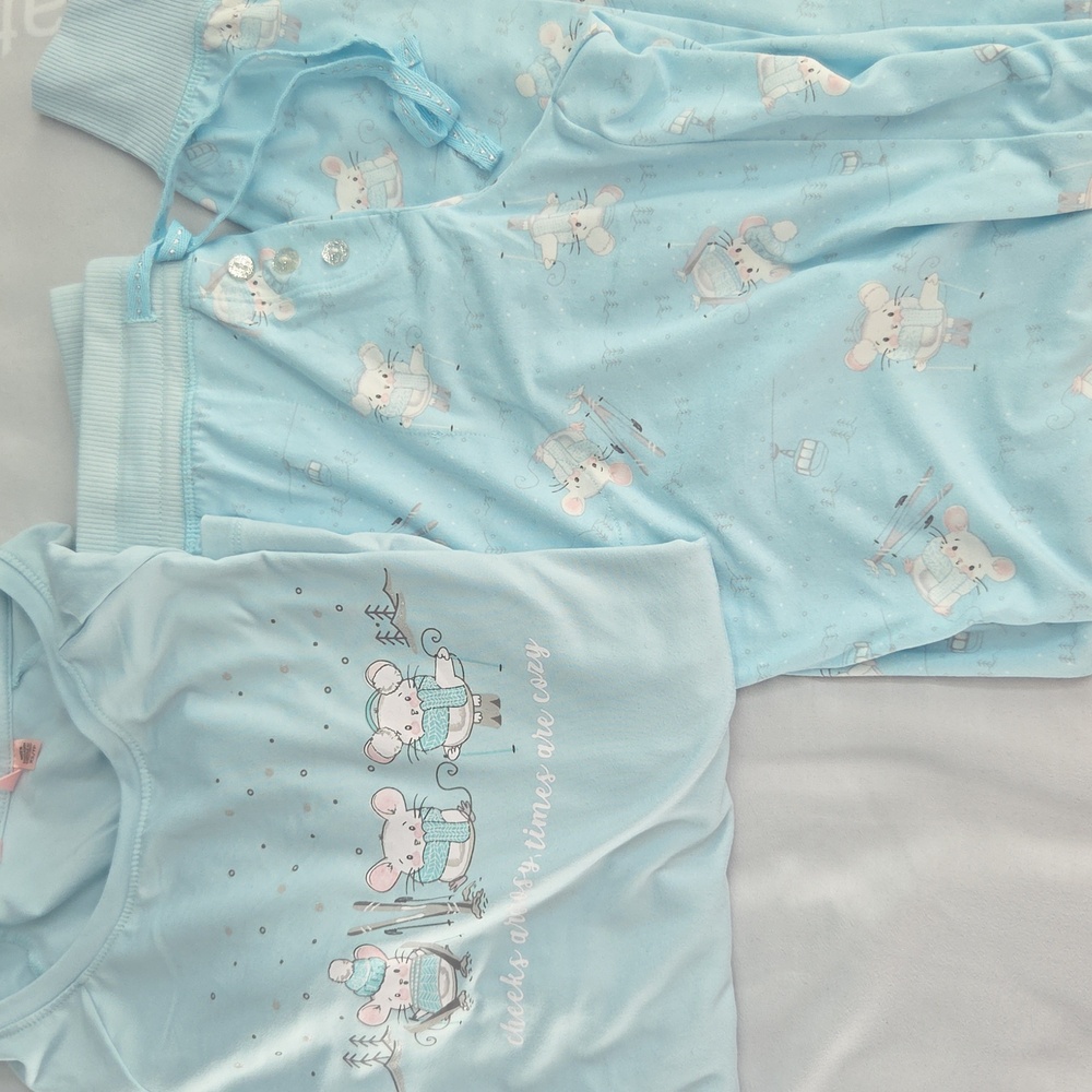 La Vie En Rose Light Blue Pajama Set